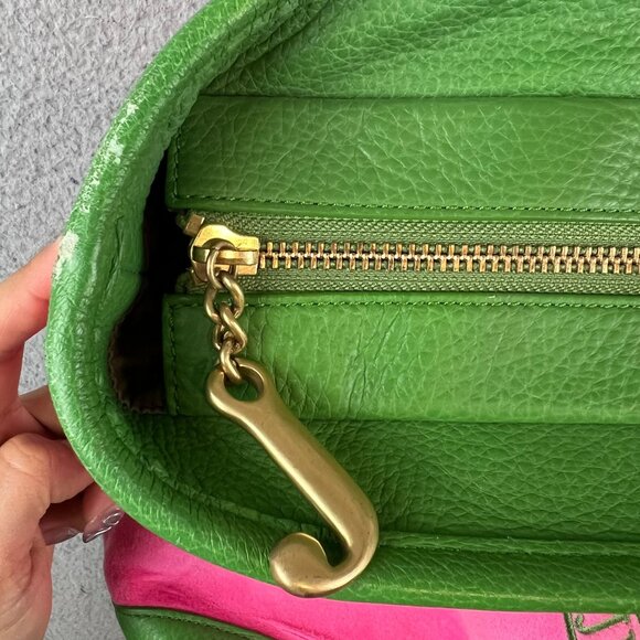 Vintage Y2K Rare Juicy Couture Pink and Green Tote Bag Purse - Picture 13 of 15